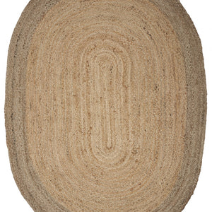 7’ Natural Toned Oval Shaped Area Rug