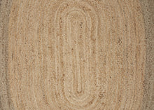 7’ Natural Toned Oval Shaped Area Rug