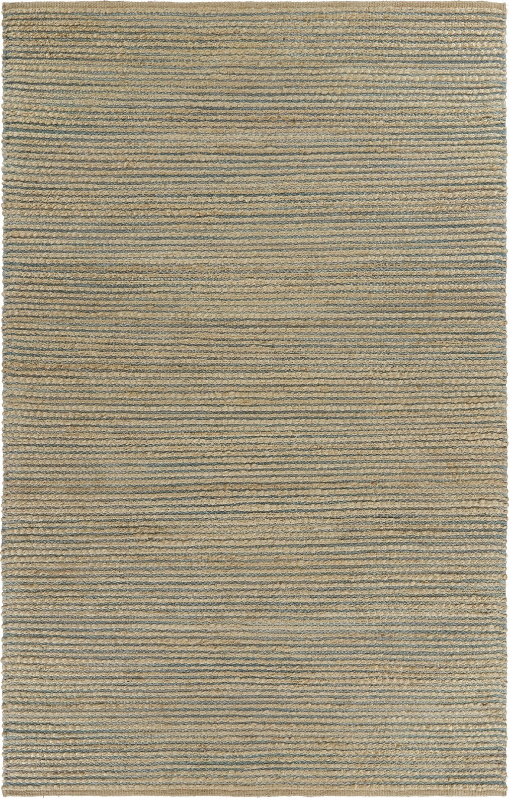 5’ x 8’ Tan and Blue Undertone Striated Area Rug