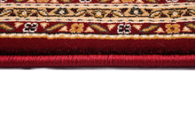 2’ x 10’ Red and Beige Medallion Runner Rug