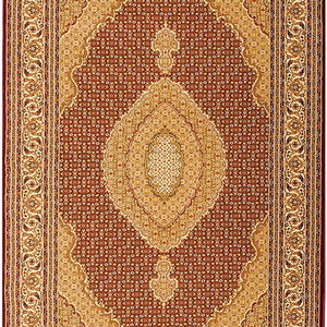 2’ x 10’ Red and Beige Medallion Runner Rug