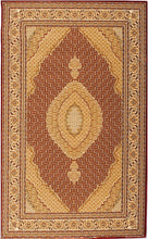 2’ x 10’ Red and Beige Medallion Runner Rug