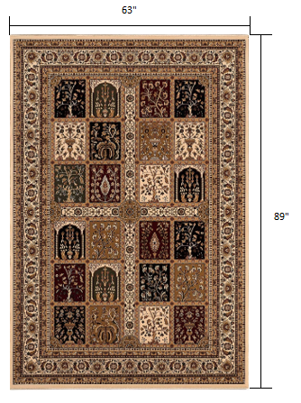 Cream Traditional Decorative Runner Rug - 2’ x 10’