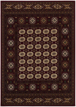 3’ x 10’ Red Eclectic Geometric Pattern Runner Rug