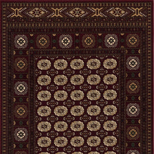 3’ x 10’ Red Eclectic Geometric Pattern Runner Rug