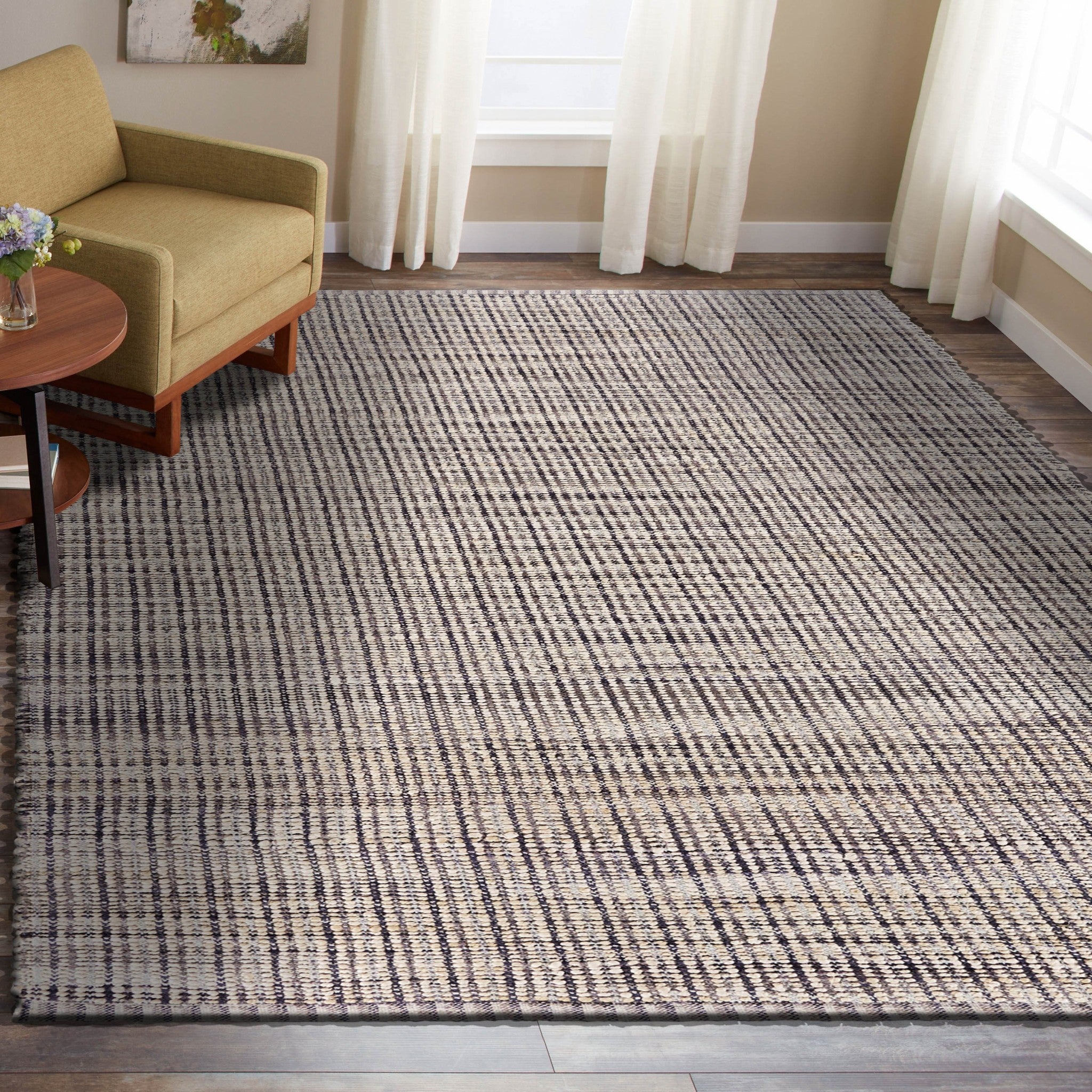 5’ x 8’ Brown and Beige Toned Jute Area Rug