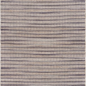 8’ x 10’ Brown and Gray Striped Area Rug