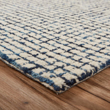 8’ x 10’ Navy and Ivory Grids Area Rug