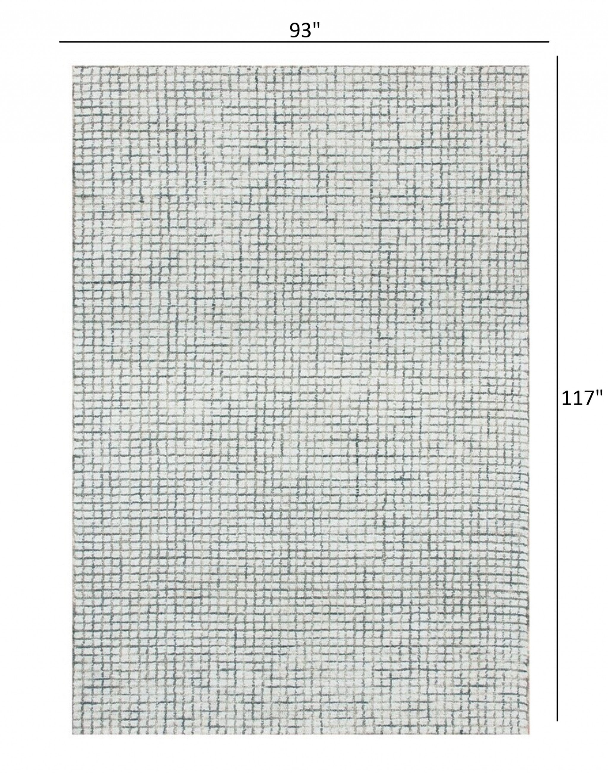 5’ x 8’ Tan and Ivory Grid Area Rug