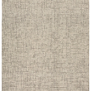 5’ x 8’ Tan and Ivory Grid Area Rug