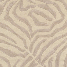 3’ Round Taupe Zebra Pattern Area Rug