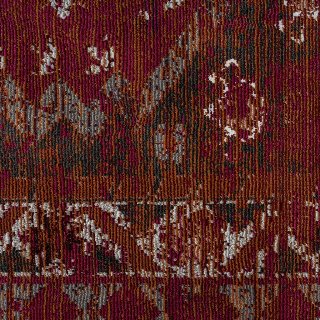 5’ x 8’ Deep Red Traditional Area Rug