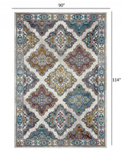 5’ x 8’ Blue Traditional Floral Motifs Area Rug