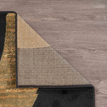 Black Abstract Geometric Area Rug - 5’ x 7’