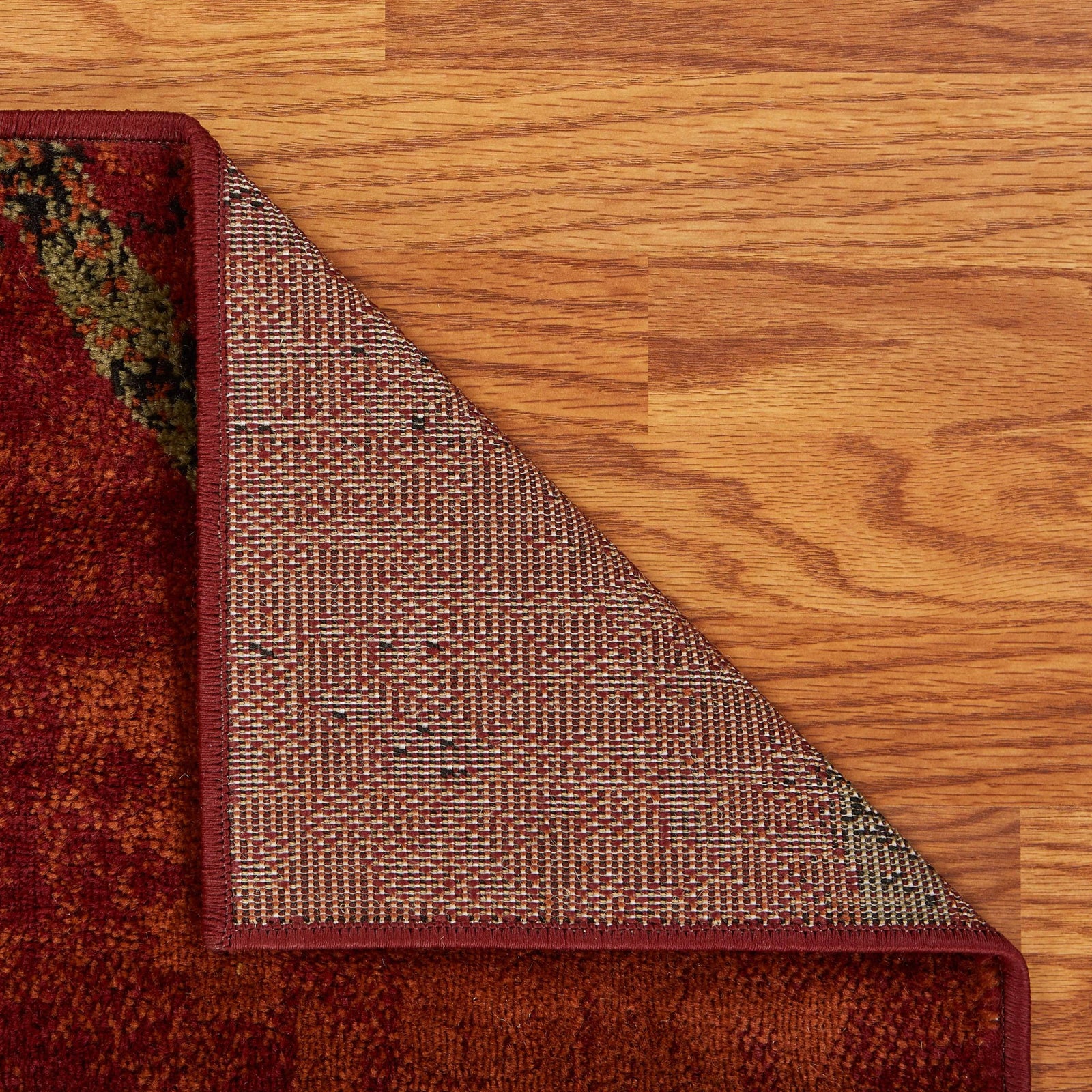 5’ x 7’ Red and Brown Geometric Area Rug