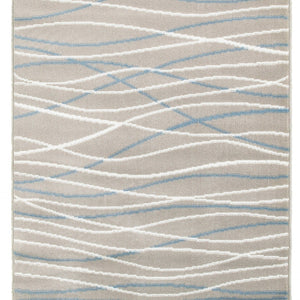 5’ x 7’ Gray Contemporary Waves Area Rug