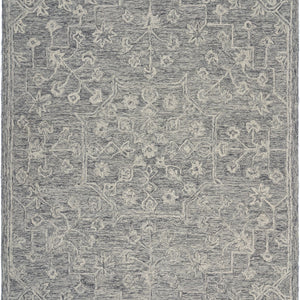 3’ x 5’ Gray Floral Finesse Area Rug