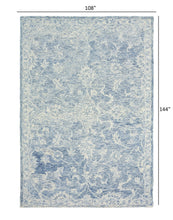 5’ x 8’ Blue and Ivory Interlacing Vines Area Rug