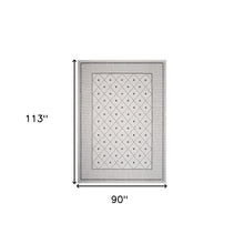 8? X 10? Gray/White/Cream Indoor Outdoor Area Rug