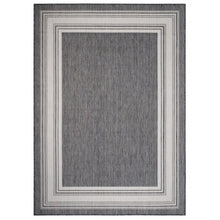 5' X 7' Gray/White/Cream Indoor Outdoor Area Rug