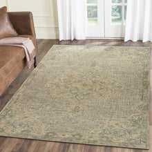 5’ x 8’ Beige Distressed Floral Area Rug