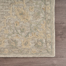 5’ x 8’ Beige Distressed Floral Area Rug