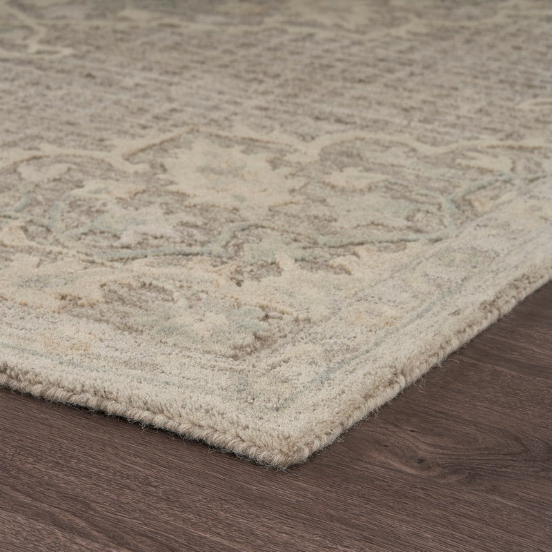 5’ x 8’ Beige Distressed Floral Area Rug