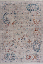 5’ x 8’ Ivory Distressed Floral Area Rug