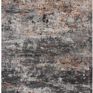 5’ x 8’ Gray And Orange Storm Area Rug