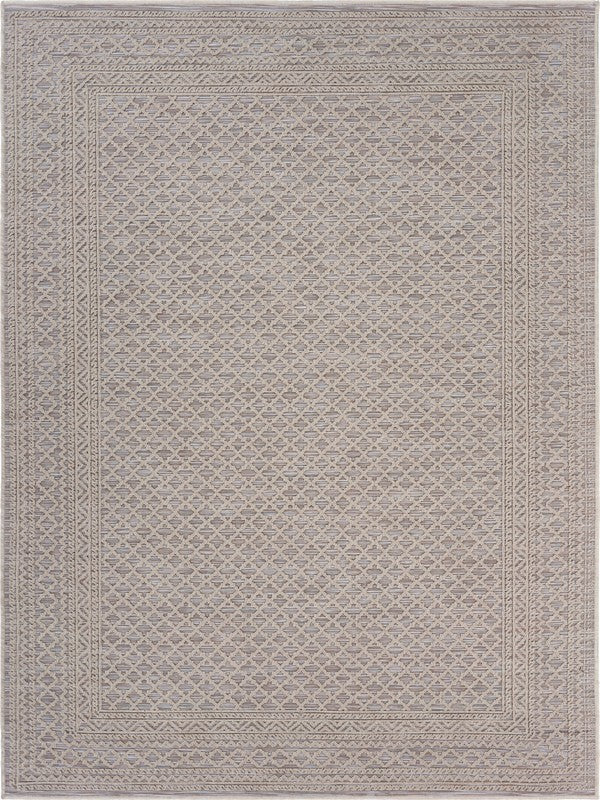 5' X 7' Tan/Brown Indoor Outdoor Area Rug