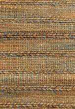 7’ x 9’ Seafoam and Tan Braided Stripe Area Rug