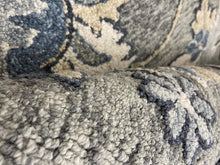 3’ Round Gray Floral FIligree Area Rug