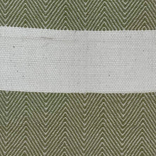 2’ x 4’ Green and White Chevron Striped Area Rug