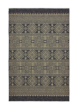 5' X 8' Black / Brown Indoor Outdoor Area Rug