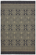5' X 8' Black / Brown Indoor Outdoor Area Rug