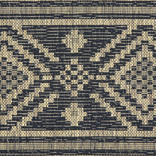 5' X 8' Black / Brown Indoor Outdoor Area Rug