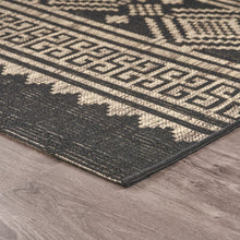 5' X 8' Black / Brown Indoor Outdoor Area Rug