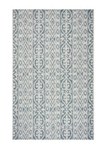 5' X 8' Blue / Green Indoor Outdoor Area Rug