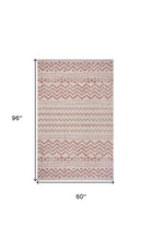 2? X 3? Beige / Red Indoor Outdoor Area Rug