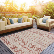 2? X 3? Beige / Red Indoor Outdoor Area Rug