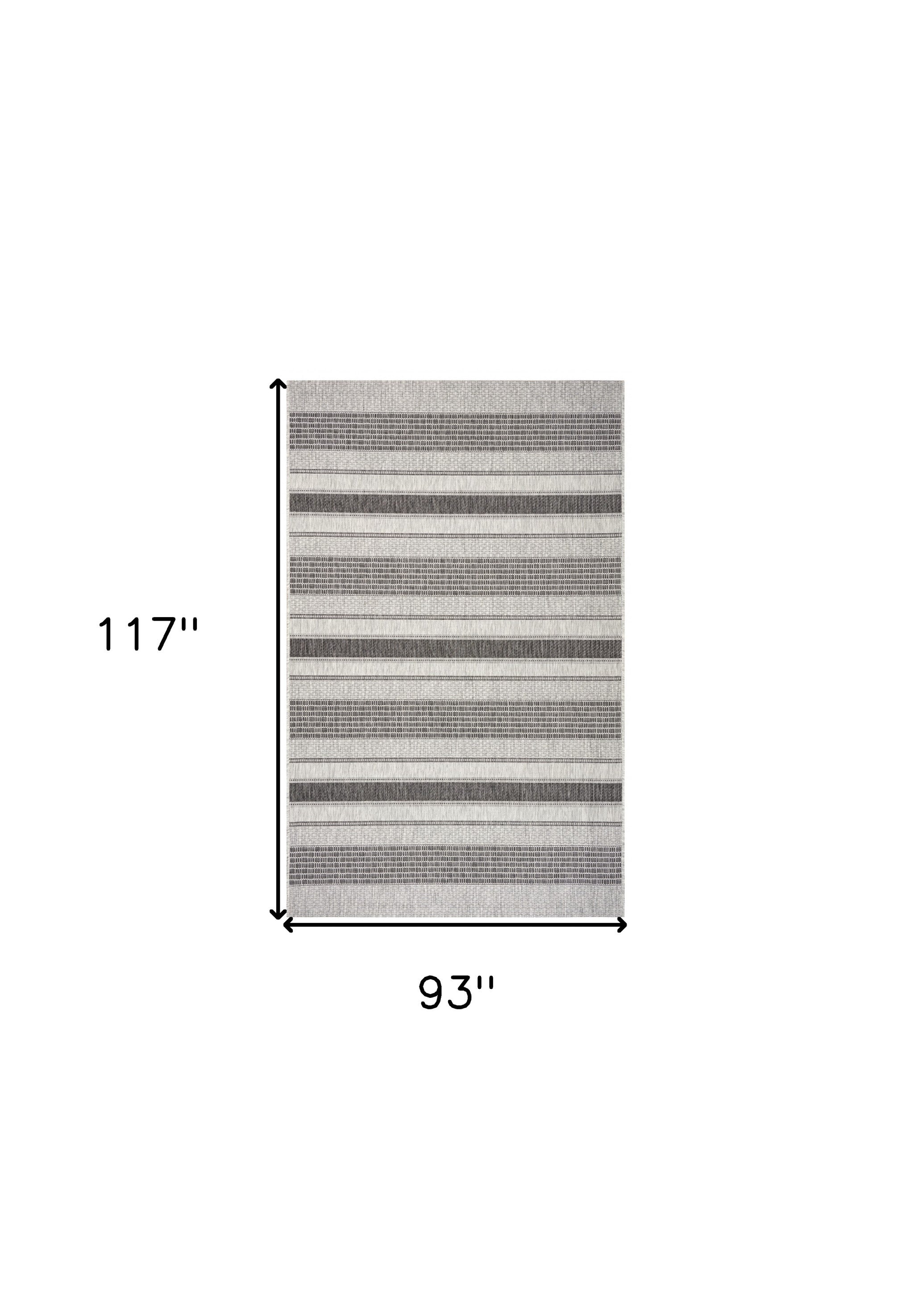 2? X 3? Gray / Black Indoor Outdoor Area Rug