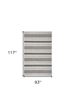 2? X 3? Gray / Black Indoor Outdoor Area Rug