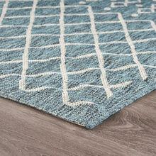 3' X 5' Blue / Gray Indoor Outdoor Area Rug