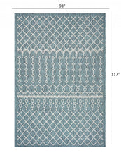 3' X 5' Blue / Gray Indoor Outdoor Area Rug