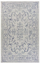 5' X 8' Blue / Gray Indoor Outdoor Area Rug