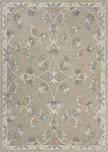 Sage and Cream Filigree Area Rug 5’ x 7'