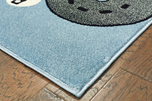 Blue Imaginative Racetrack Area Rug - 4’ x 6’