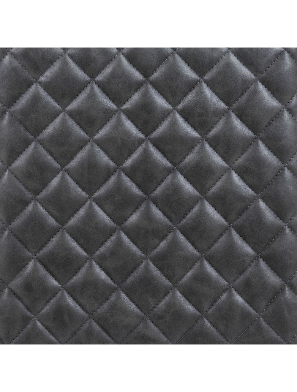 30" Gray And Black Steel Backless Bar Height Chair With Footrest