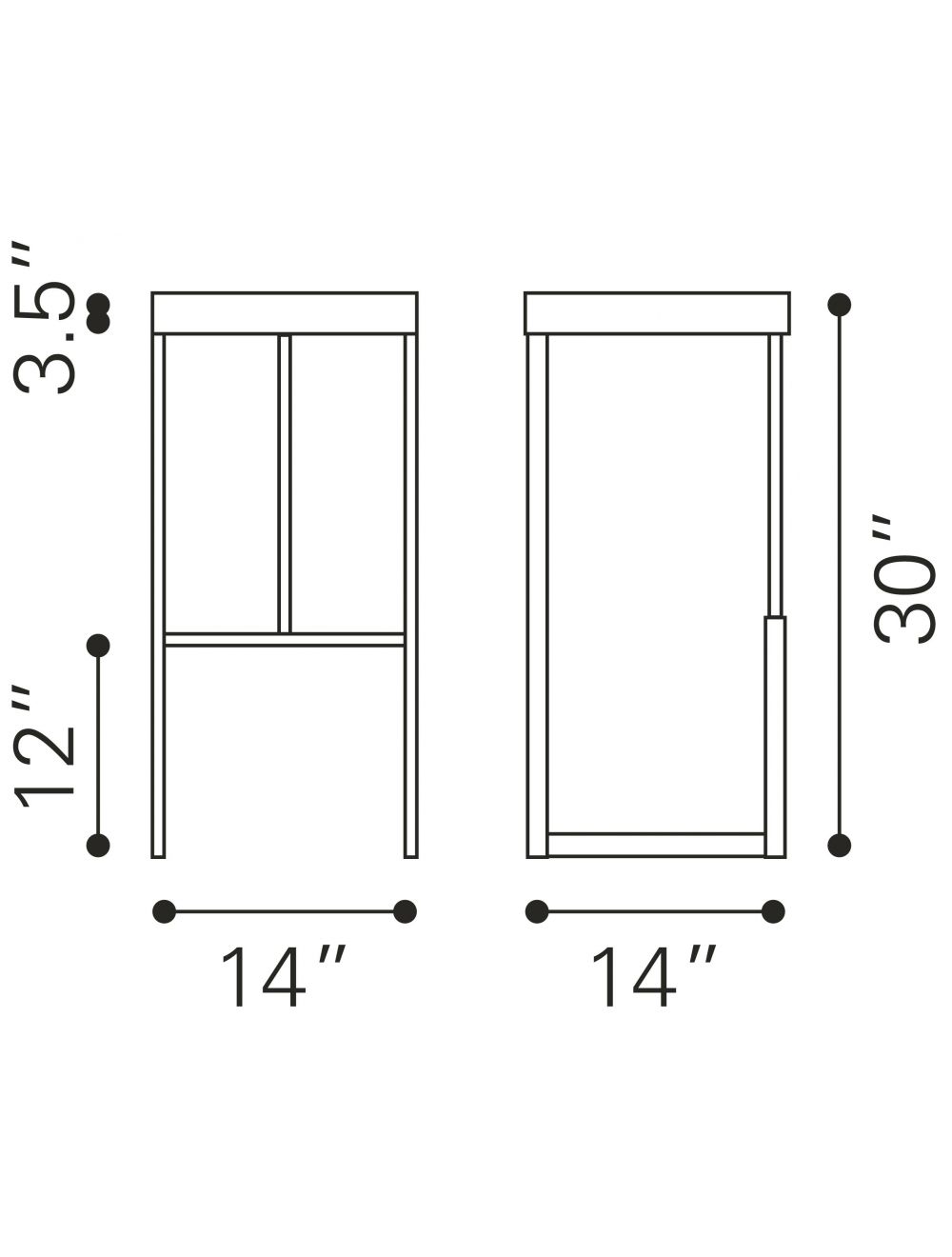 兩件套 30 英寸黑色和銀色鋼製無靠背吧台高椅子帶腳凳