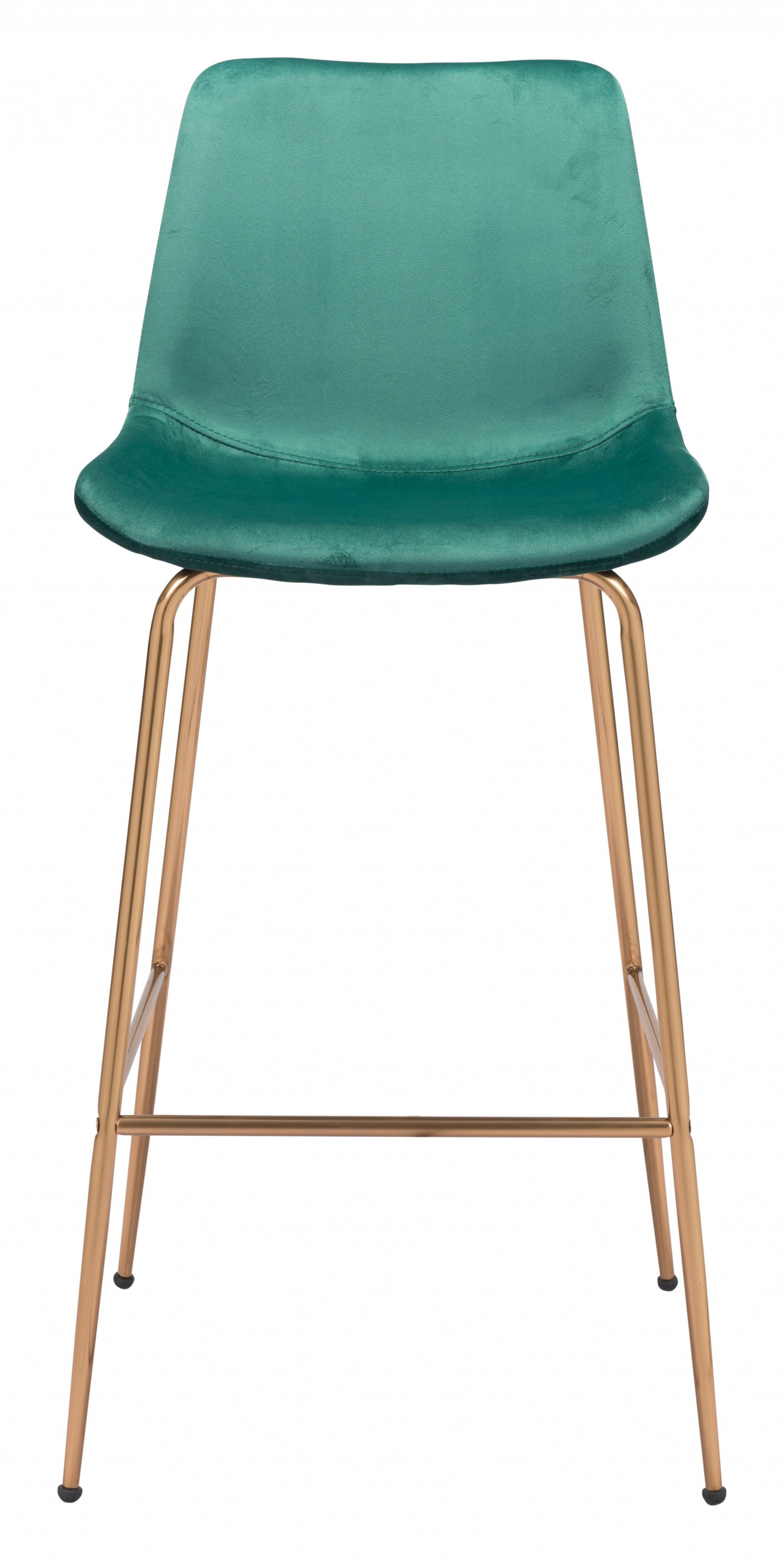 43" Green Steel Low Back Chair With Footrest
